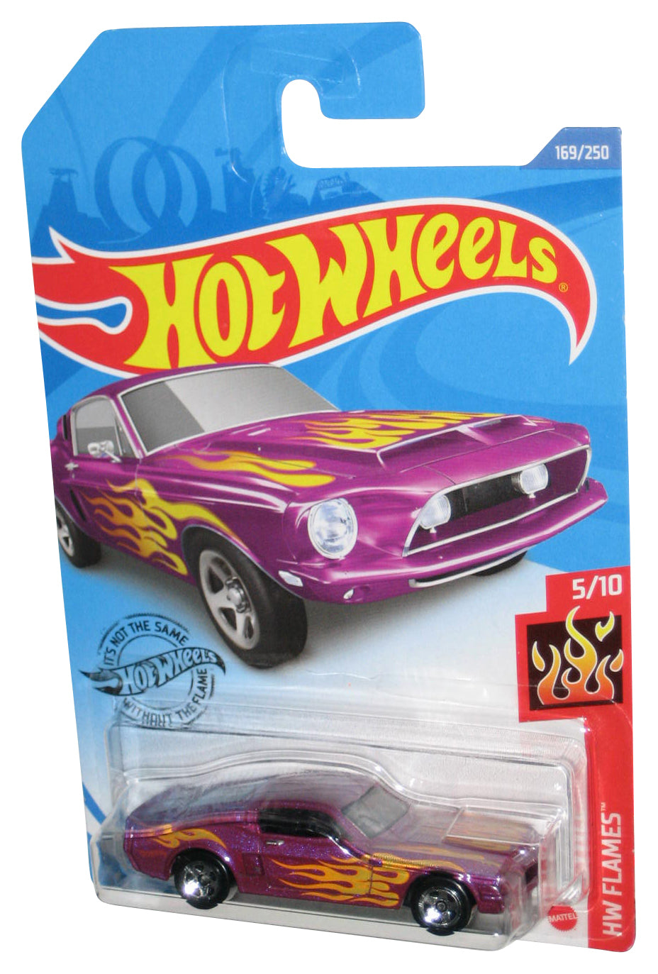 Hot Wheels HW Flames 5/10 (2018) Purple '68 Shelby GT500 Toy Car 169/250