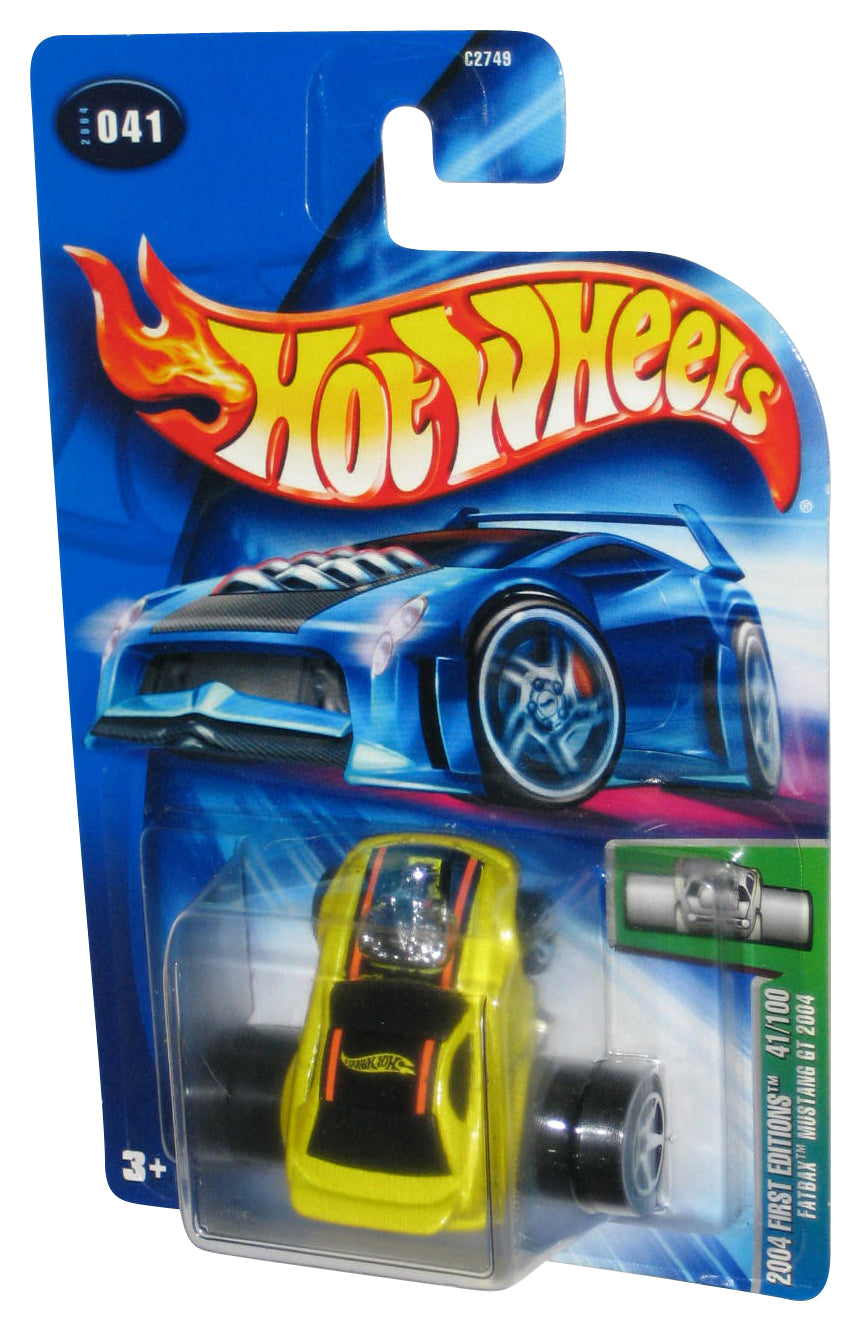 Hot Wheels 2004 First Editions 41/100 Yellow Fatbax Mustang GT Toy Car #041
