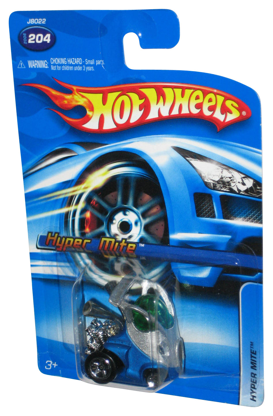 Hot Wheels Hyper Mite (2006) Silver & Blue Toy Car #204