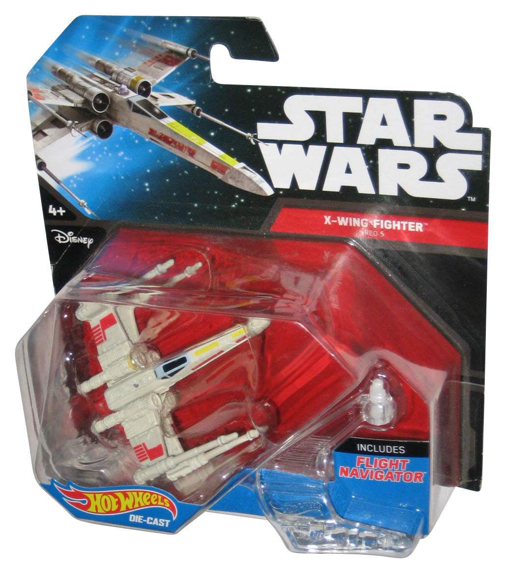 Star Wars Hot Wheels Starship (2014) X-Wing Fighter Red 5 Die-Cast Toy - (Plastic Small Dent)