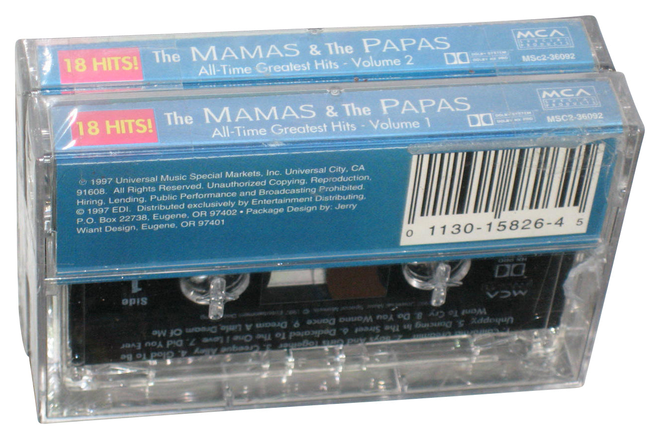 The Mamas & Papas Vol. 1 & 2 (1997) Audio Cassette Tape 2-Pack