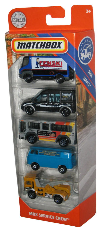Matchbox MBX Service Crew (2018) Mattel Vehicle 5-Pack Toy Box Set