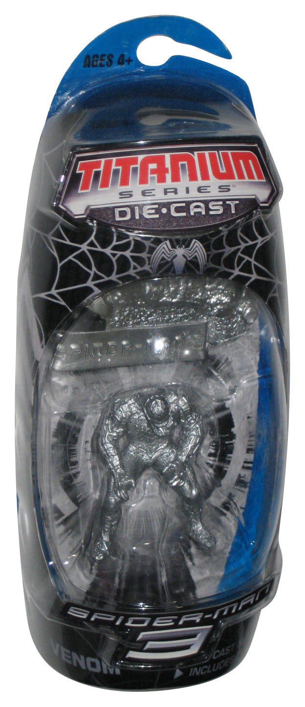Marvel Spider-Man 3 Titanium Series (2007) Die-Cast Metal Silver Venom Figure