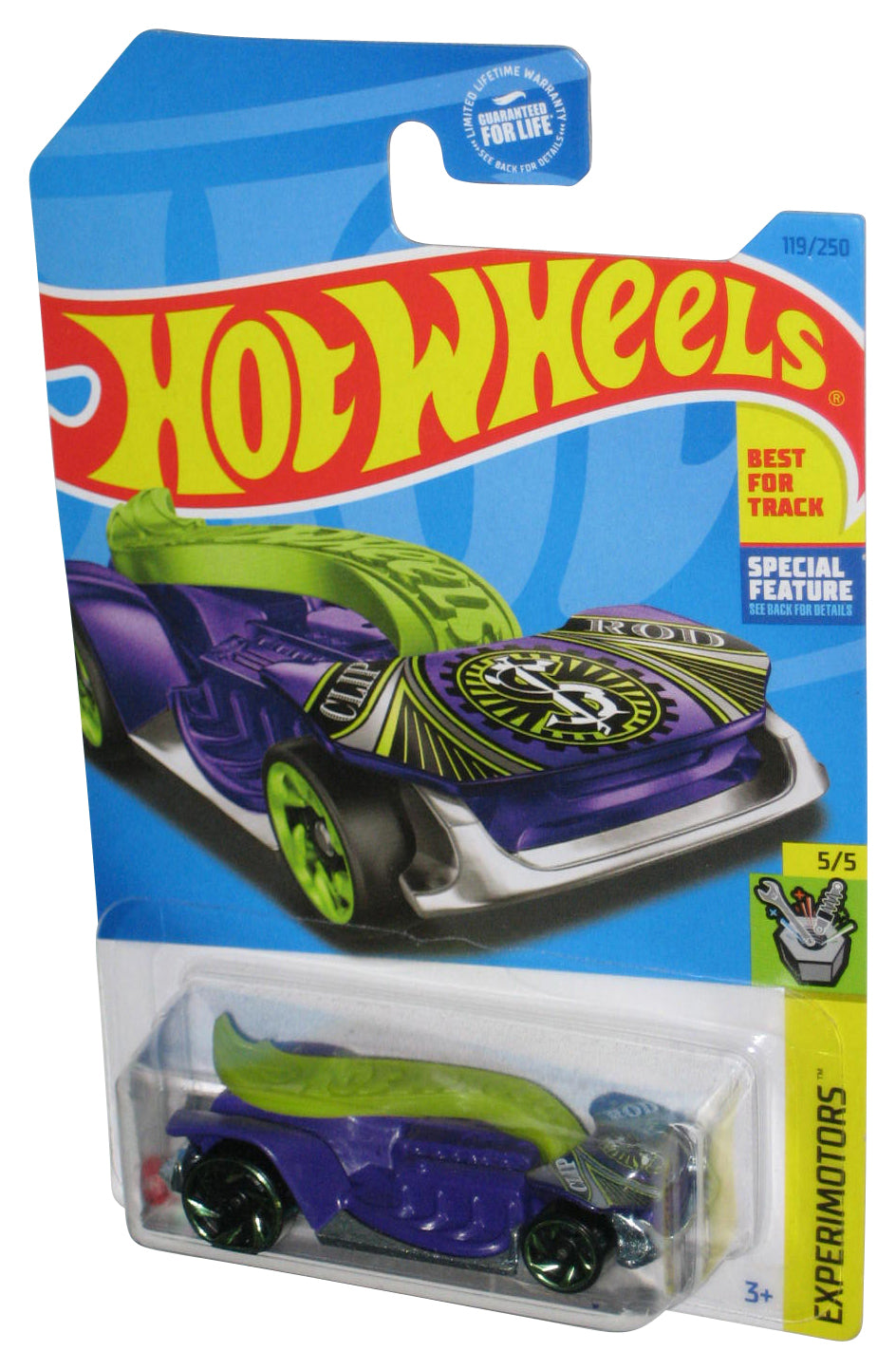 Hot Wheels Experimotors 5/5 (2021) Purple Clip Rod Car Toy 119/250