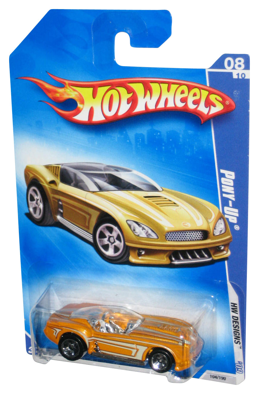 Hot Wheels HW Designs '09 08/10 Yellow Pony-Up Toy Car 104/190