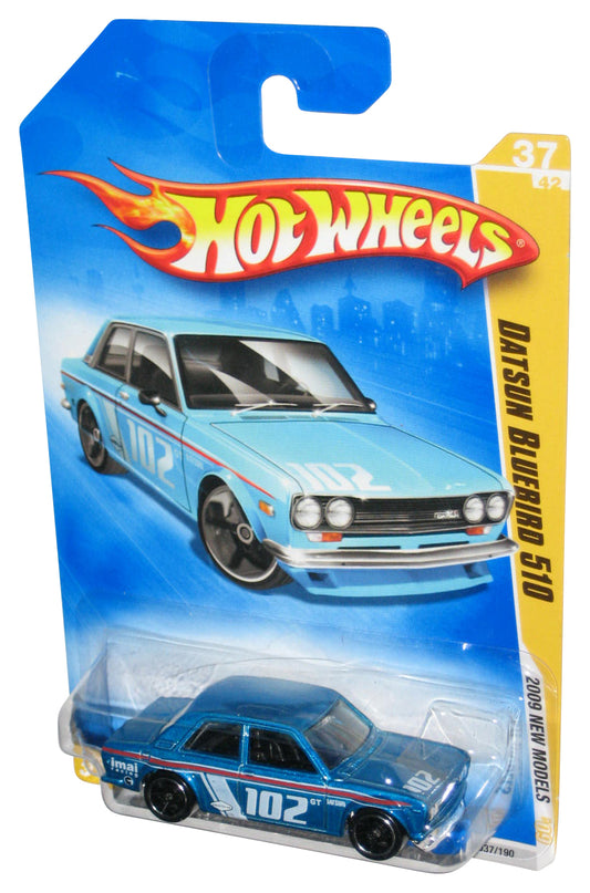 Hot Wheels 2009 New Models 37/42 Blue Datsun Bluebird 510 Car Toy 037/190