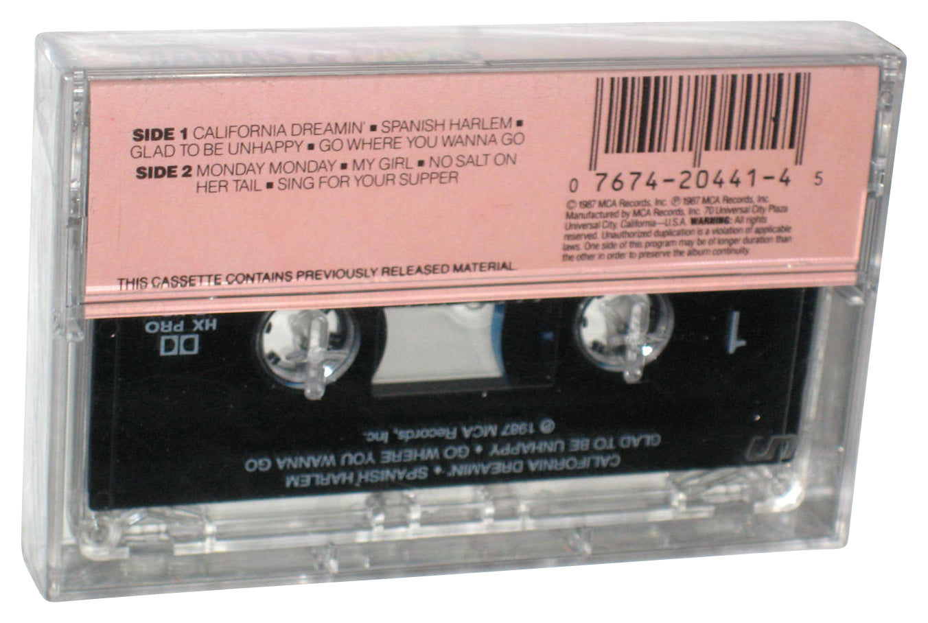 The Best of Mamas & Papas (1987) MCA Audio Cassette Tape