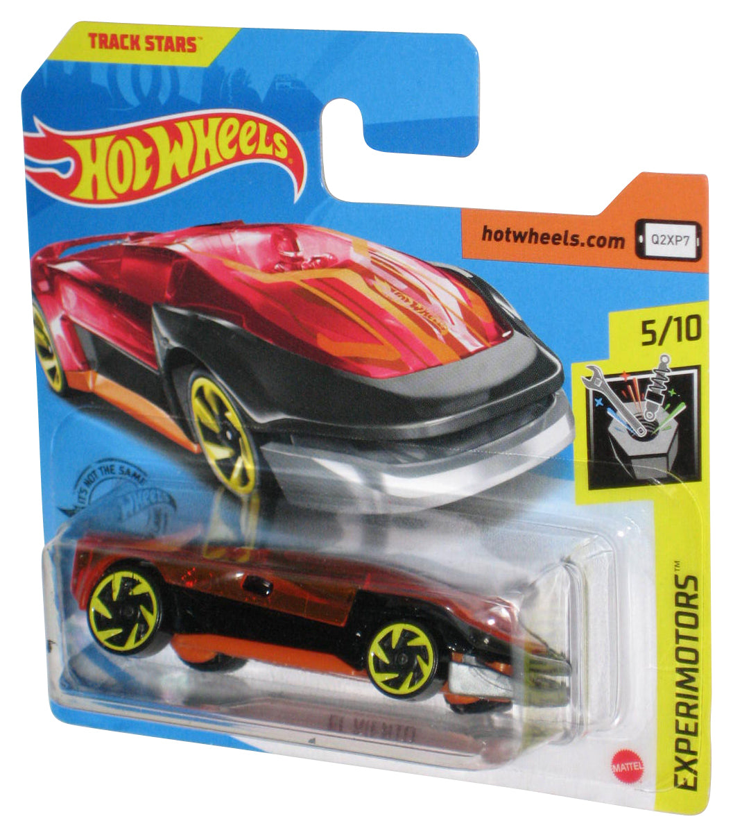 Hot Wheels Experimotors (2018) Red & Black El Vient Toy Car 5/10 - (Short Card)