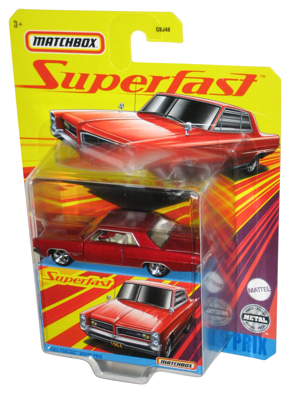 Matchbox Superfast (2020) Red 1964 Pontiac Grand Prix Car Toy