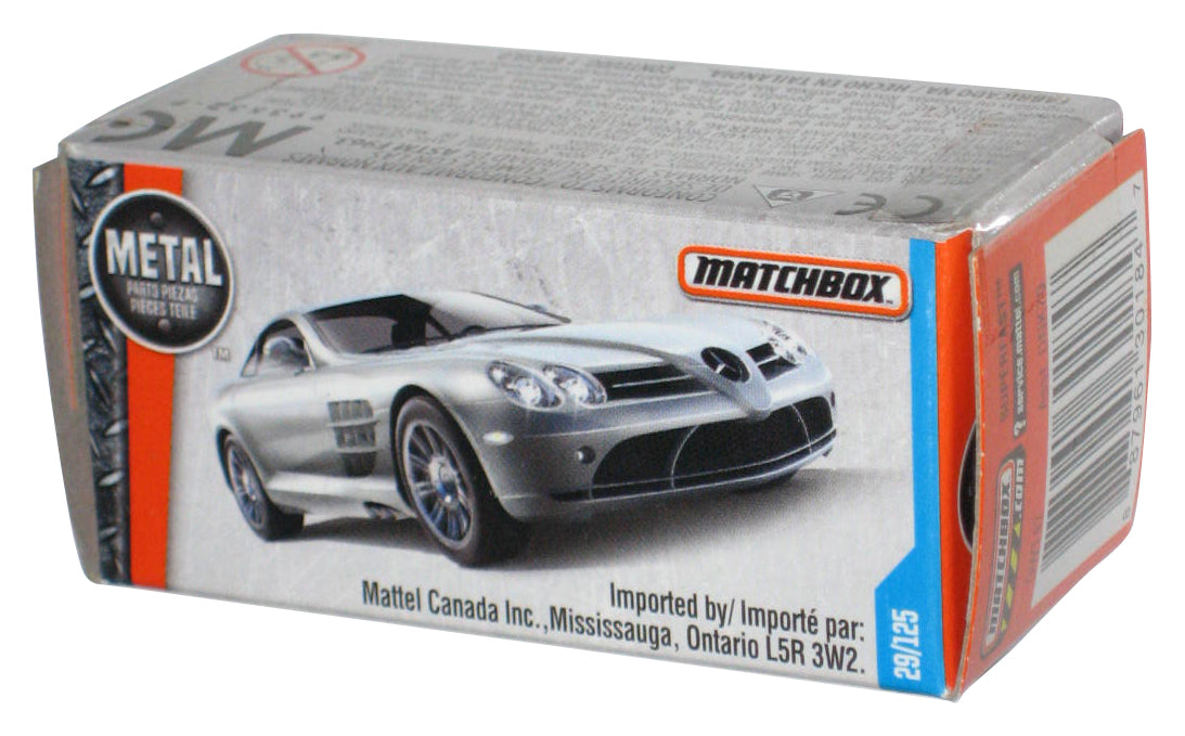 Matchbox Power Grabs Box (2016) Silver Mercedes-Benz SLR McLaren Toy Car 29/125