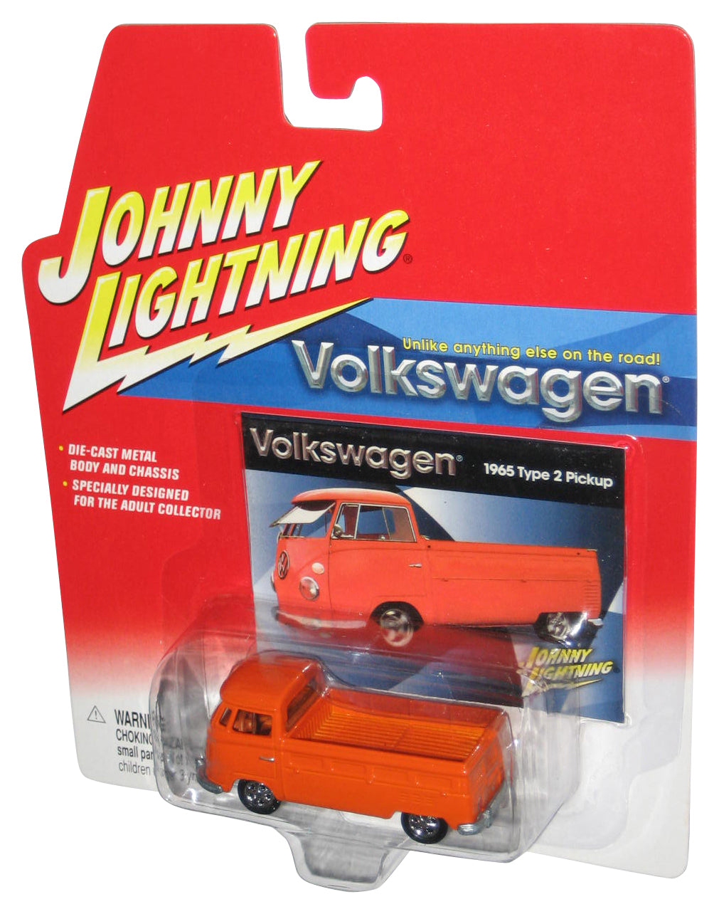 Johnny Lightning Volkswagen 1965 Type 2 Pickup (2002) Orange Toy Truck