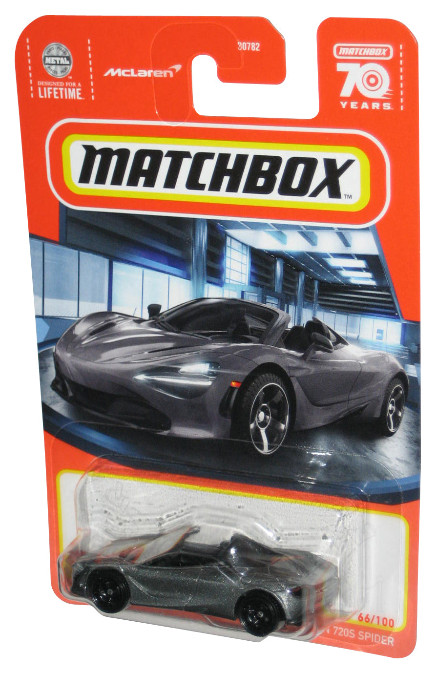 Matchbox McLaren 720S Spider (2023) Charcoal Gray Toy Car 66/100