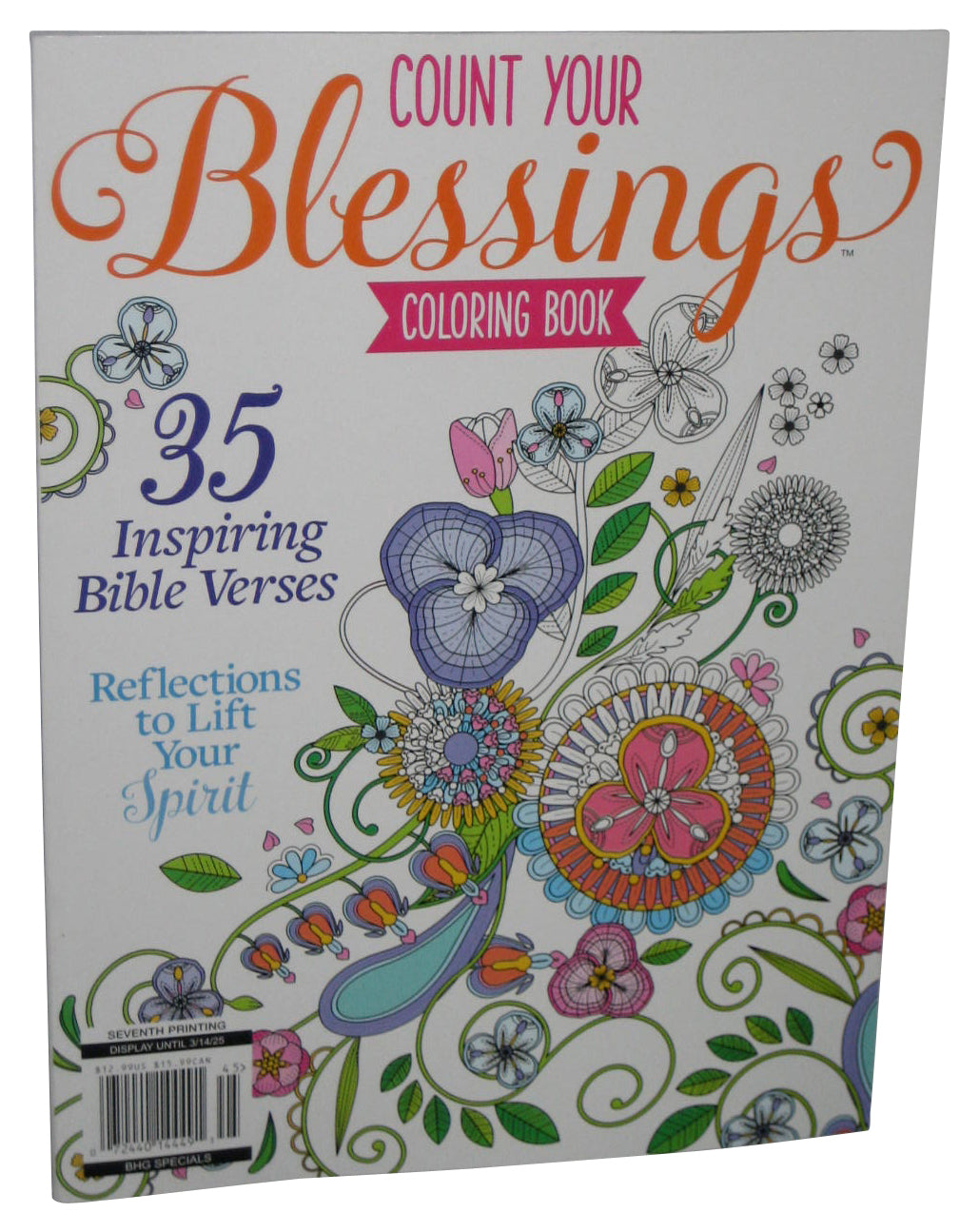 Count Your Blessings (2023) Inspirational Bible Verses Coloring Book