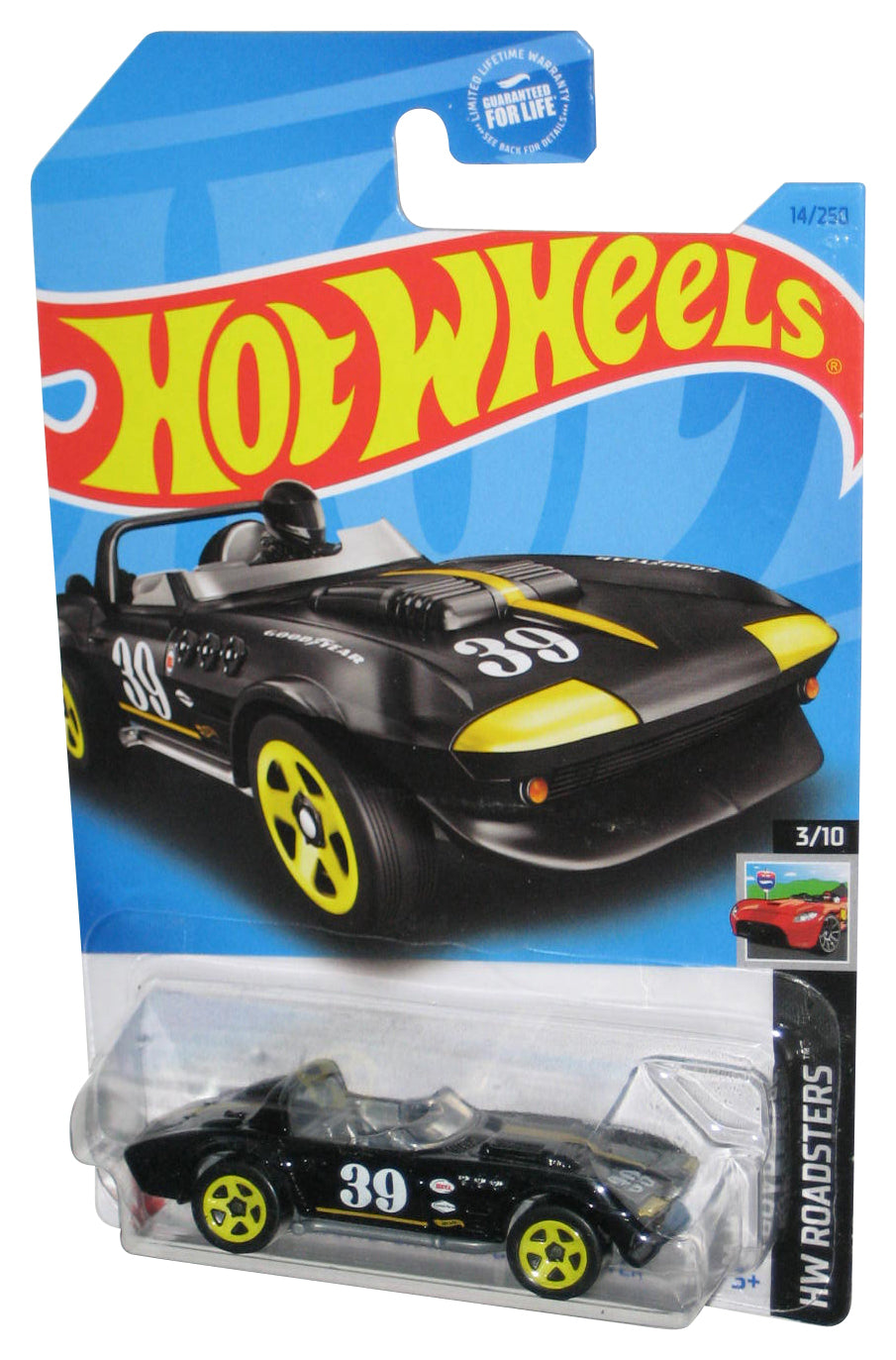 Hot Wheels HW Roadsters 3/10 (2021) Black Corvette Grand Sport Roadster Toy Car 14/250