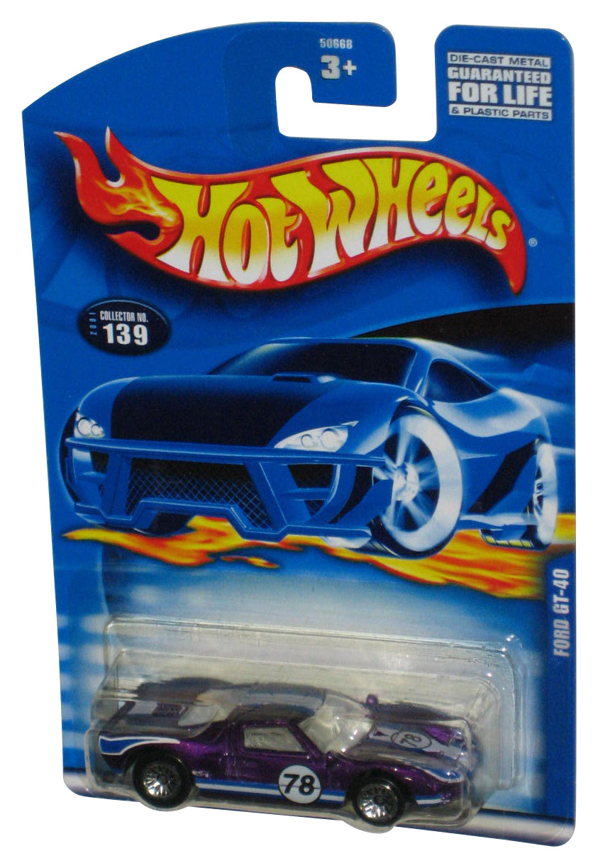Hot Wheels Ford GT-40 (2001) Collector Purple Toy Car #139