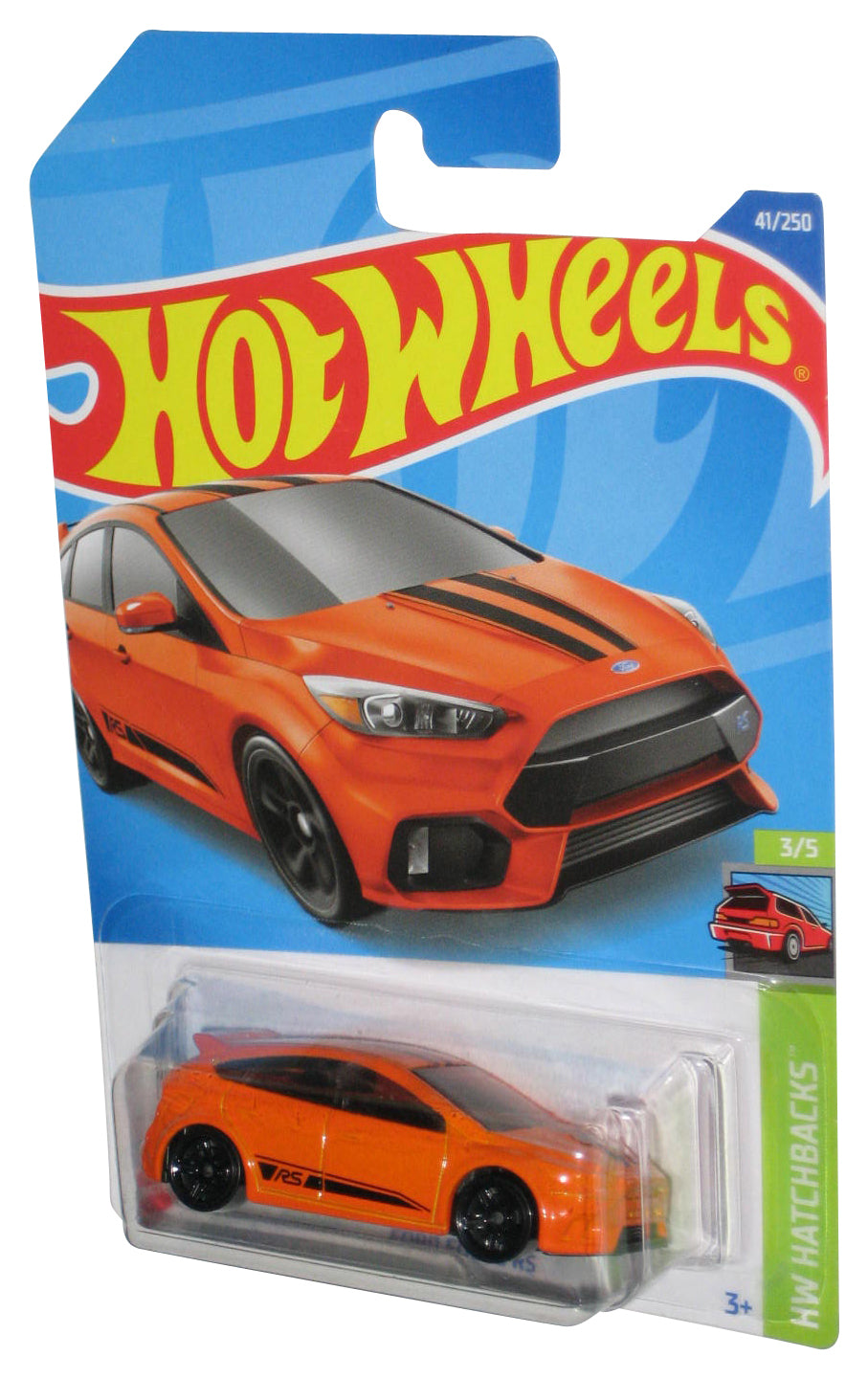 Hot Wheels HW Hatchbacks 3/5 (2021) Orange Ford Focus RS Toy Car 41/250