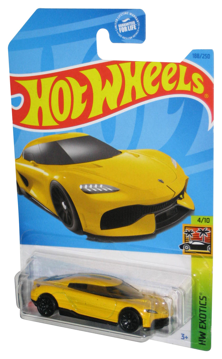 Hot Wheels HW Exotics 4/10 (2021) Yellow Koenigsegg Gemera Toy Car 188/250