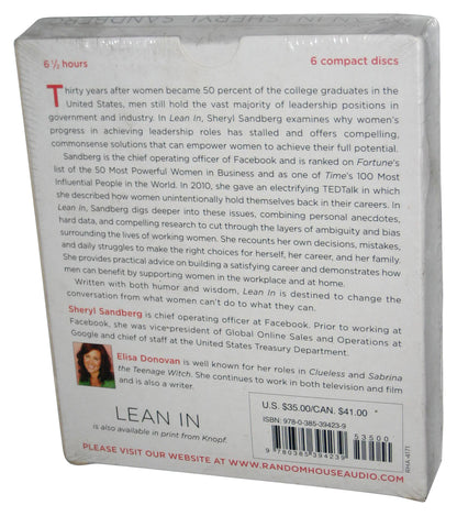 Lean In Women Work And The Will To Lead (2013) Unabridged Audio CD Box Set