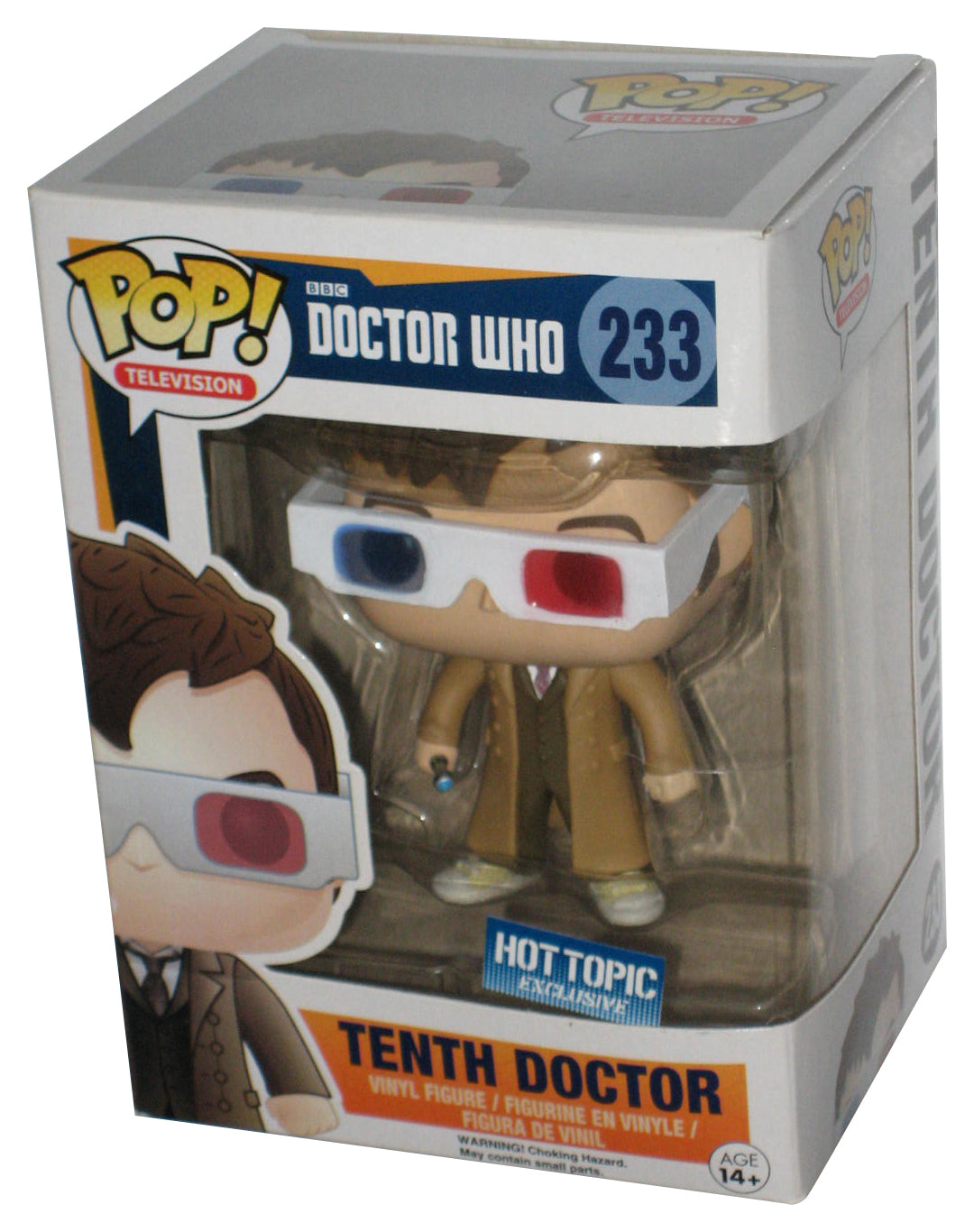 Doctor Who Tenth w/ 3D Glasses Funko POP! Vinyl Figure 233 - (Hot Topic Exclusive)