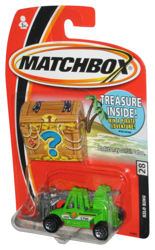 Matchbox Kilo King (2004) Green Construction Toy #28 w/ Treasure Chest