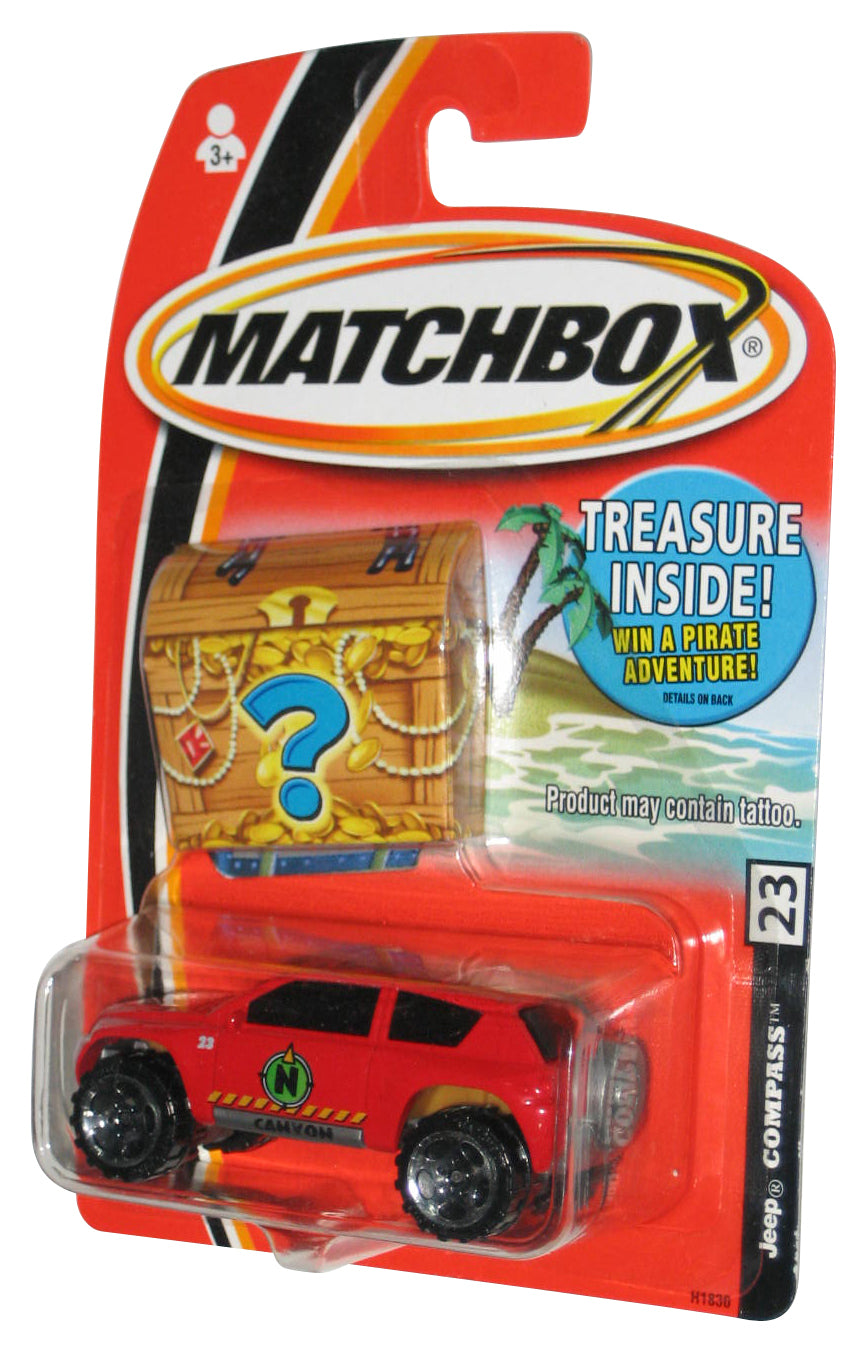 Matchbox Jeep Compass (2004) Mattel Red Toy #23 w/ Treasure Chest