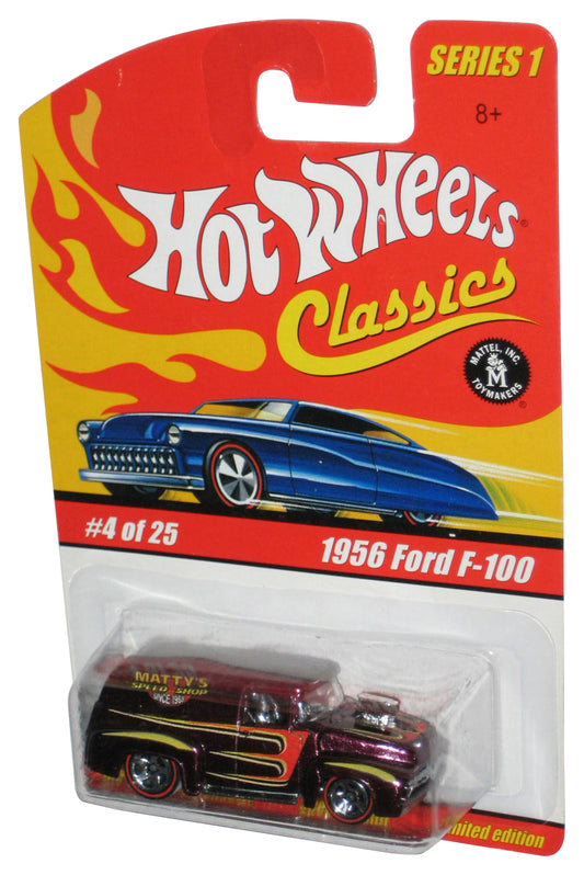 Hot Wheels Classics Series 1 (2004) Red Burgundy 1956 Ford F-100 Toy Car #4/25