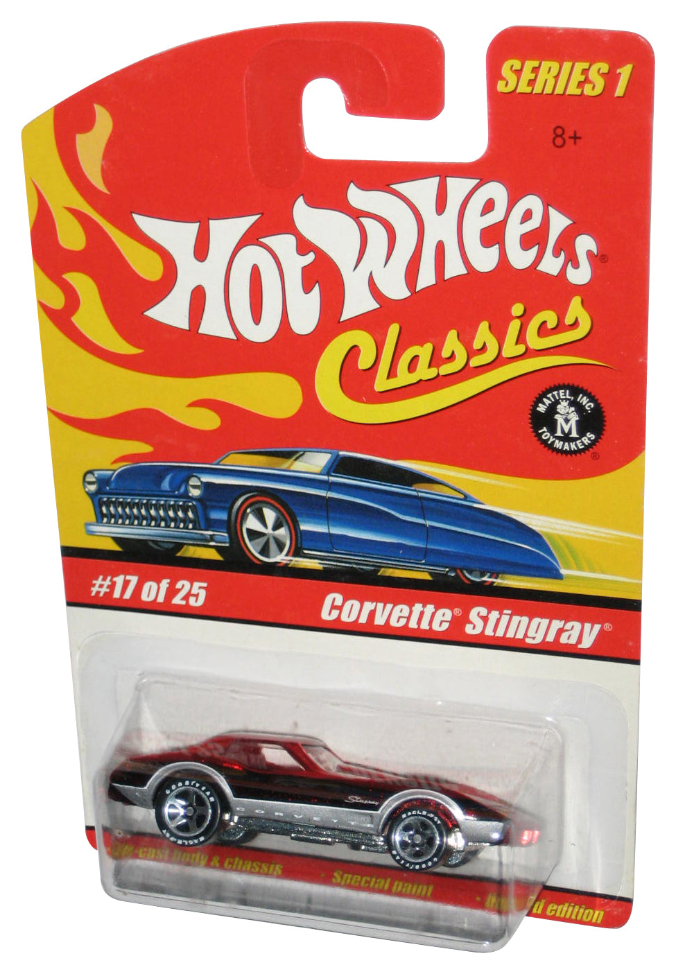 Hot Wheels Classics Series 1 (2004) Red Corvette Stingray Toy Car #17/25