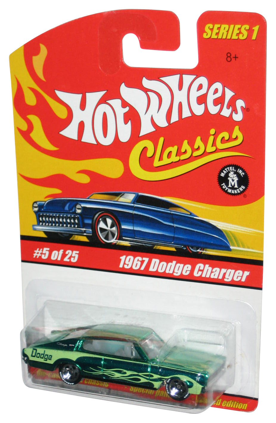 Hot Wheels Classics Series 1 (2004) Dark Green 1967 Dodge Charger Toy Car #5/25