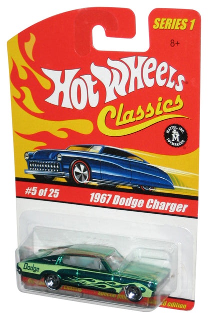 Hot Wheels Classics Series 1 (2004) Dark Green 1967 Dodge Charger Toy Car #5/25