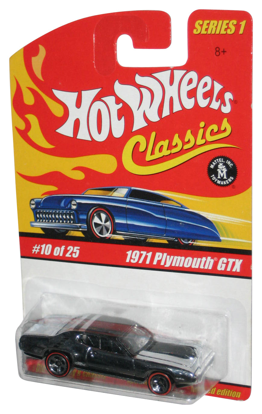 Hot Wheels Classics Series 1 (2004) Silver Chrome 1971 Plymouth GTX Toy Car #10/25