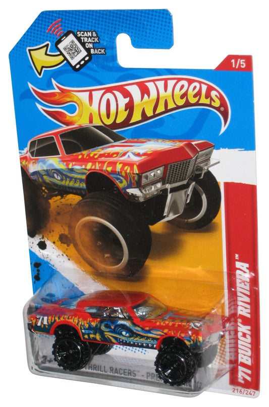 Hot Wheels Thrill Racers Prehistoric '12 1/5 Red '71 Buick Riviera Toy Car 216/247