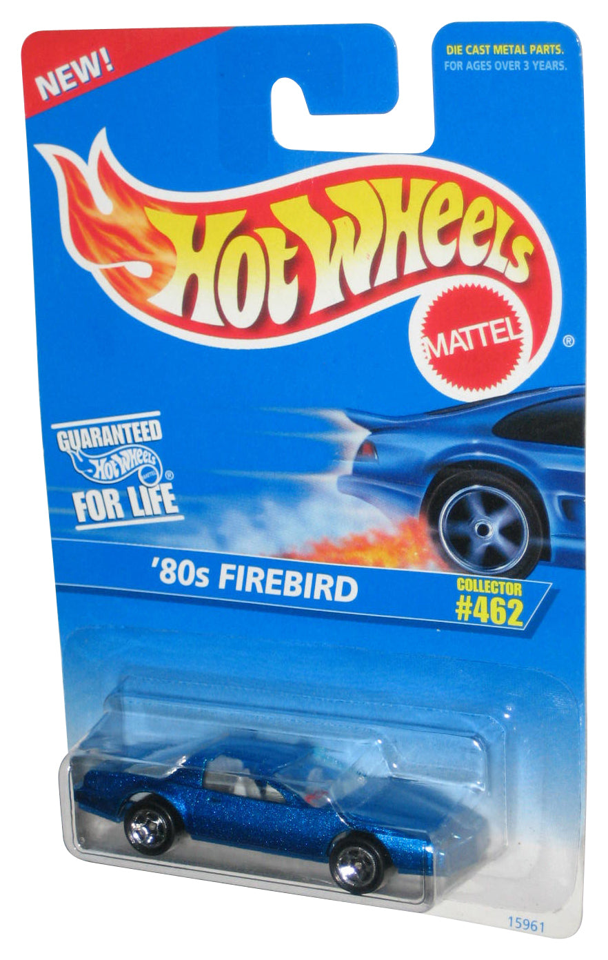 Hot Wheels Blue '80s Firebird (1995) Mattel Toy Car #462 - (5 Wheel Spoke)