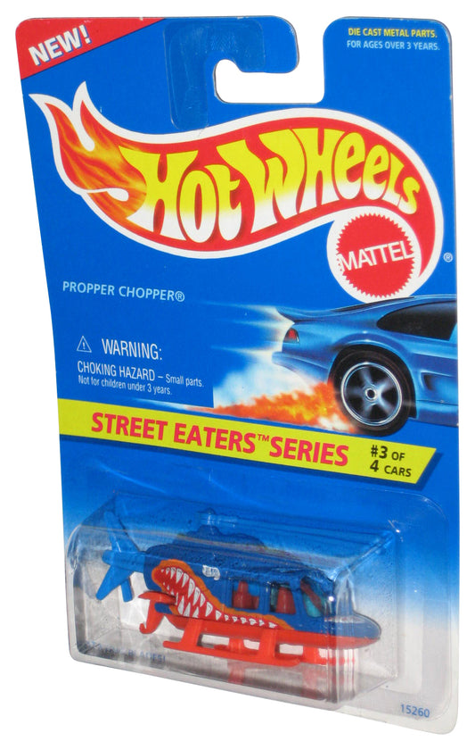 Hot Wheels Street Eaters 3/4 (1995) Blue Propper Chopper Toy Helicopter #414
