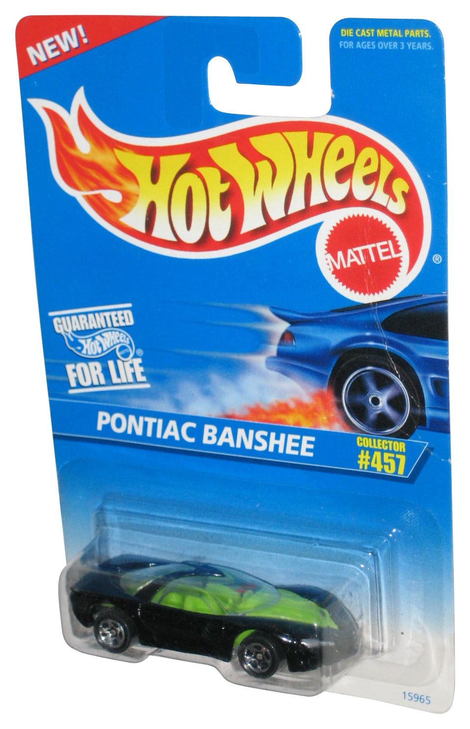 Hot Wheels Pontiac Banshee (1995) Black Collector Toy Car #457