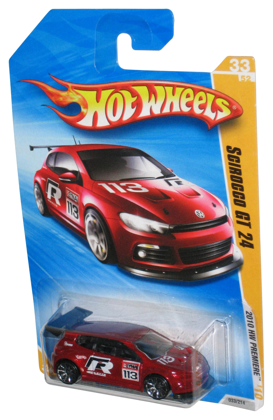 Hot Wheels 2010 HW Premiere 33/52 (2009) Red Scirocco GT 24 Toy Car 033/214