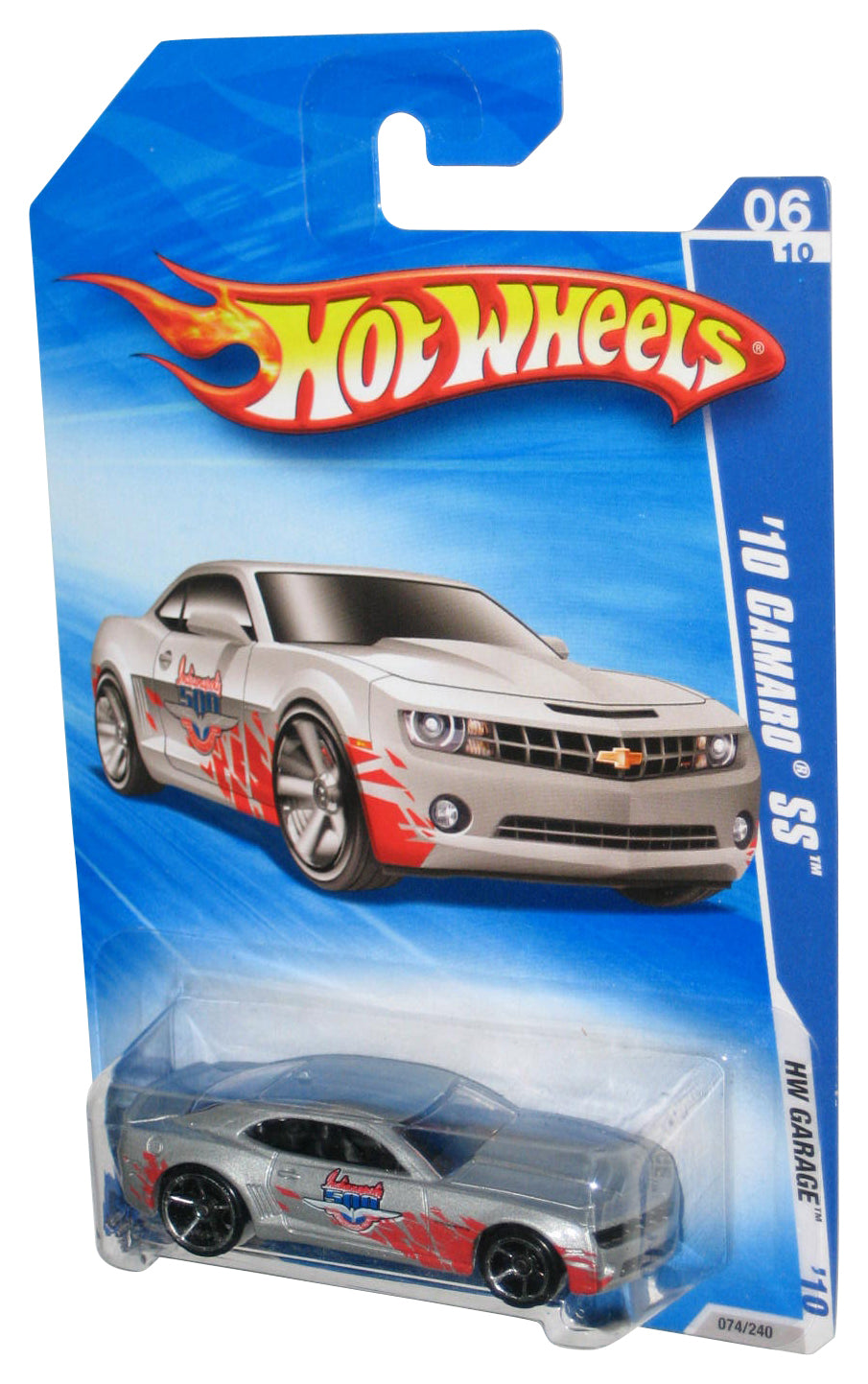 Hot Wheels HW Garage 06/10 (2009) Silver '10 Camaro SS Toy Car 074/240