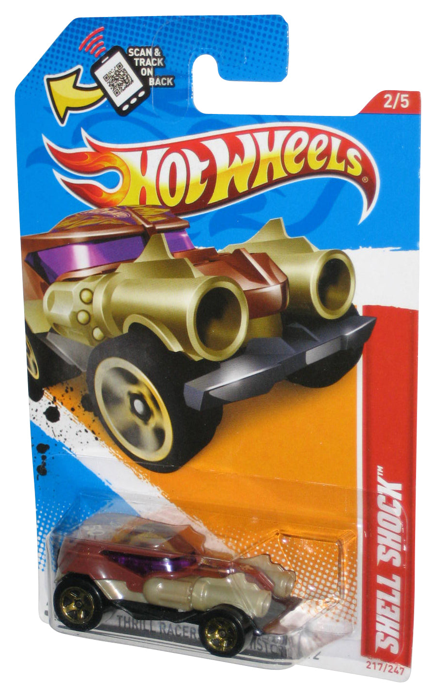 Hot Wheels Thrill Racers Prehistoric '12 2/5 Shell Shock Toy Car 217/247