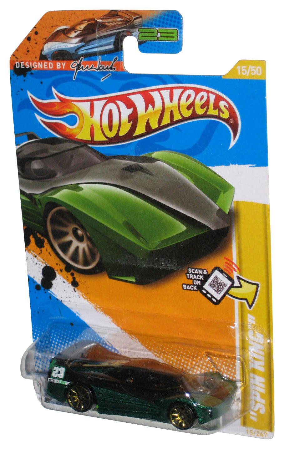 Hot Wheels 2012 New Models 15/50 Green Spin King Toy Car 15/247