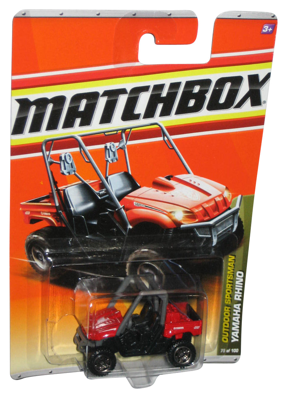 Matchbox Outdoor Sportsman Yamaha Rhino (2010) Red Toy Car 75/100 - (Damaged Plastic)
