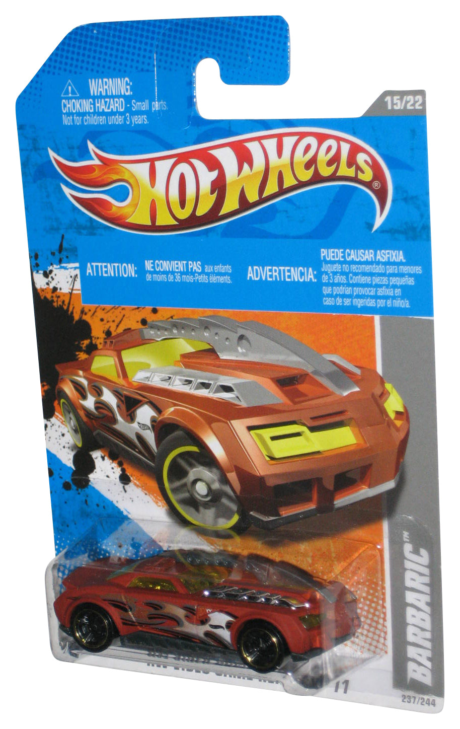 Hot Wheels HW Video Game Heroes '11 15/22 Brown Barbaric Toy Car 237/244
