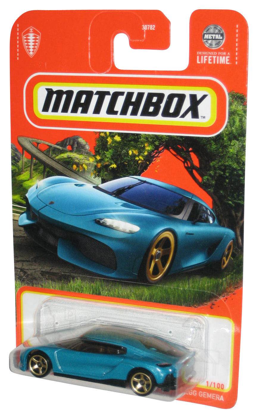 Matchbox 2021 Koenigsegg Gemera (2024) Aqua Blue Toy Car 1/100