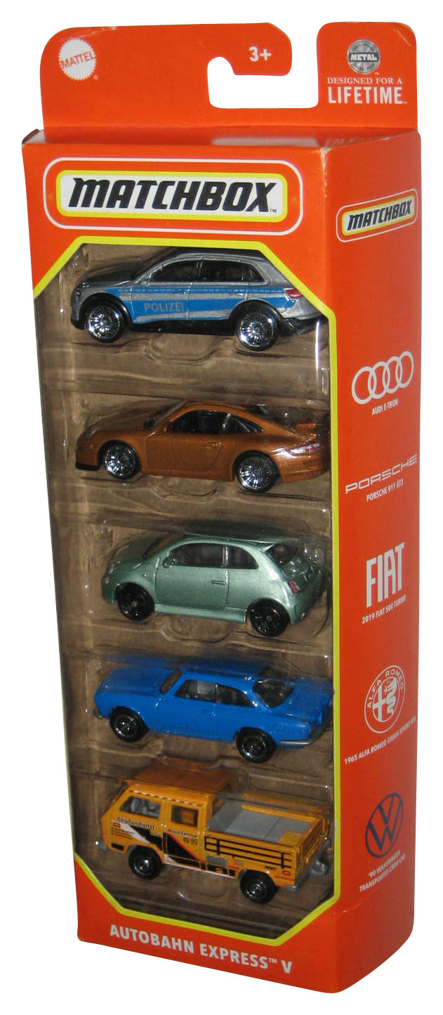 Matchbox Autobahn Express V (2023) Mattel Car 5-Pack Box Set