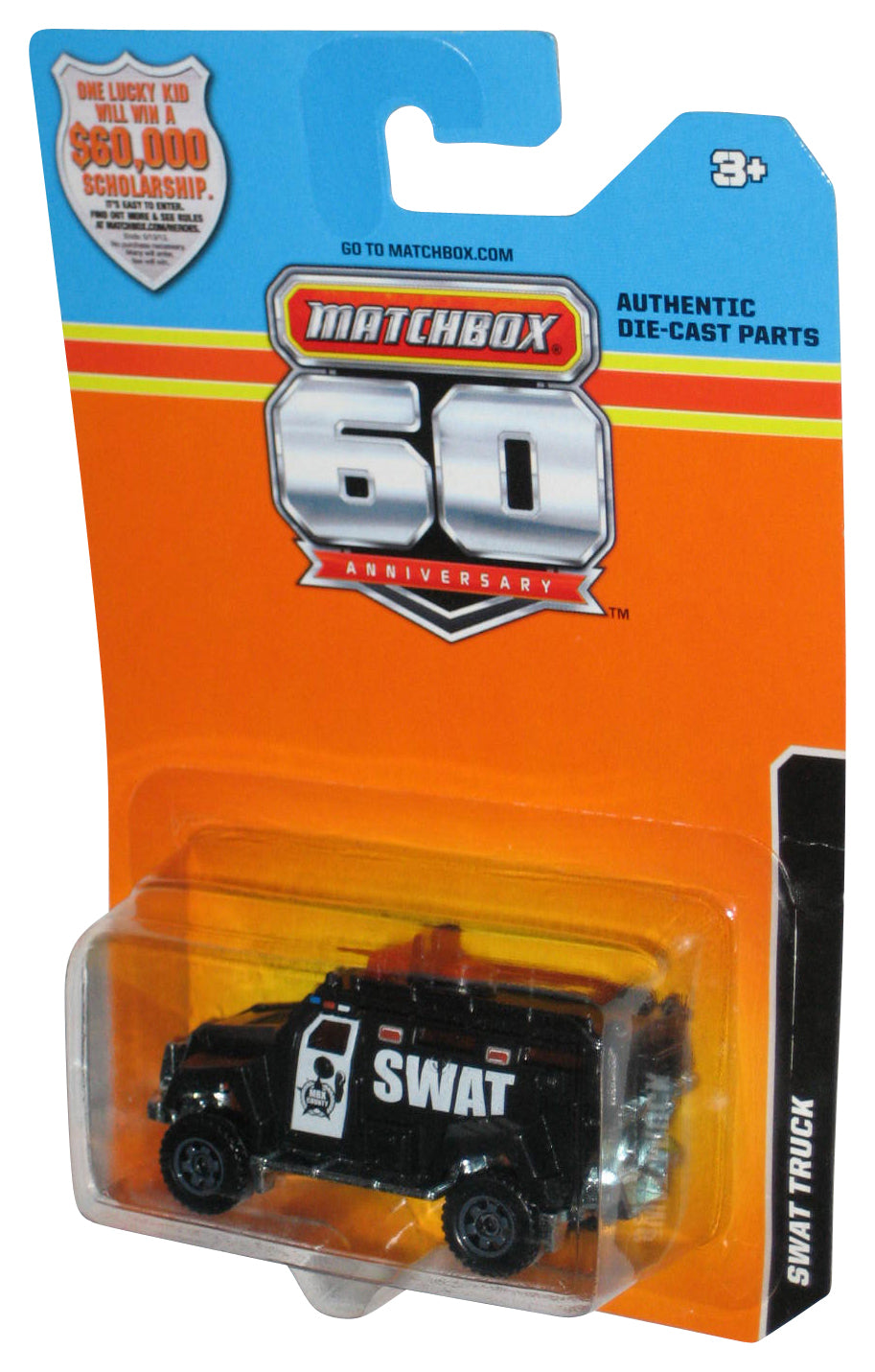 Matchbox 60th MBX County (2012) Mattel Black Swat Die-Cast Truck Toy