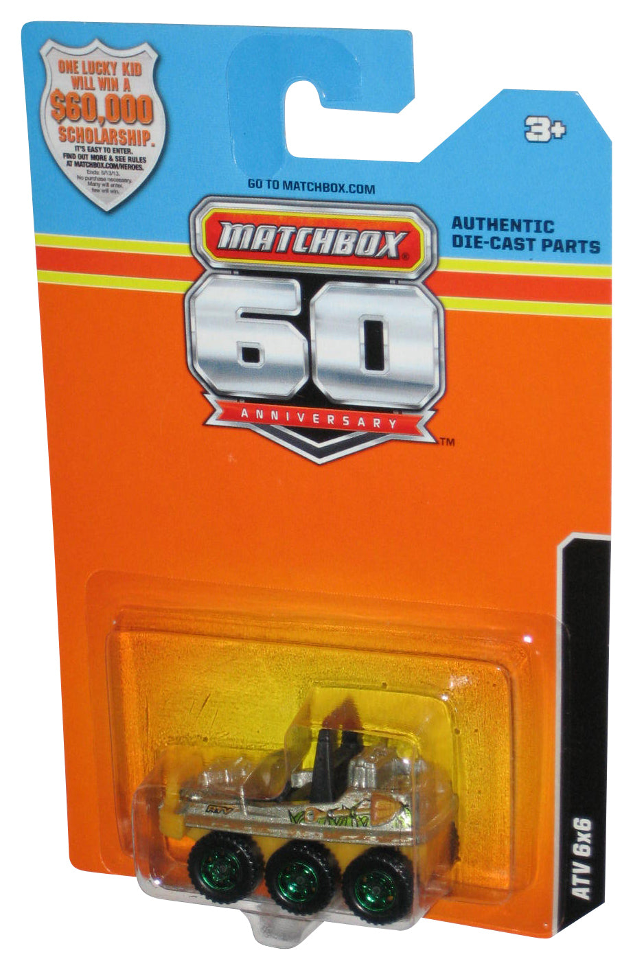 Matchbox 60th Anniversary (2012) Silver ATV 6x6 Toy Car