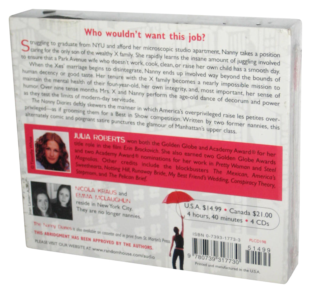 The Nanny Diaries Audiobook (2004) Audio CD Box Set