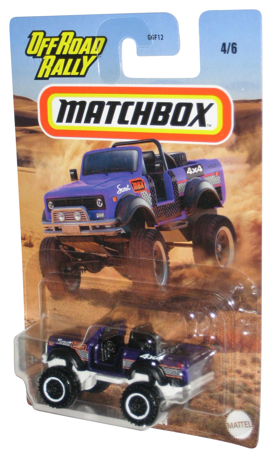 Matchbox OffRoad Rally (2023) Purple 1976 Scout 4x4 Toy Car 4/6