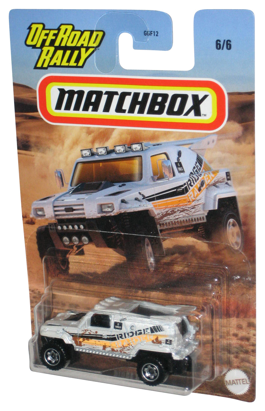 Matchbox OffRoad Rally (2023) White Ridge Raider Toy Car 6/6