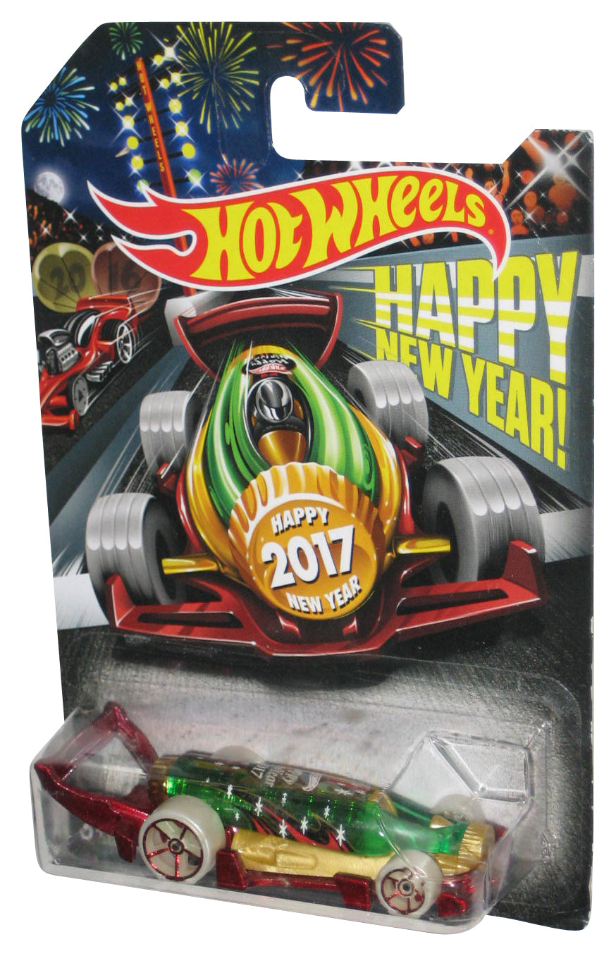Hot Wheels Happy New Year 2017 Carbonator Red & Green Toy Car - (Minor Shelf Wear)