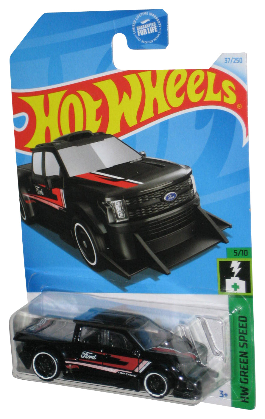 Hot Wheels HW Green Speed 5/10 (2021) Black Ford F-150 Lightning Custom Toy Truck 37/250
