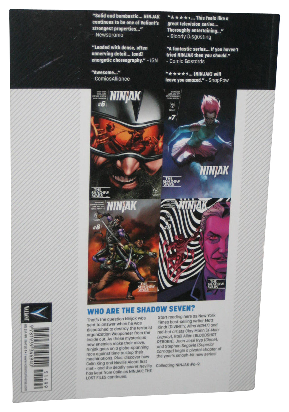 Ninjak Volume 2 The Shadow Wars (2015) Valiant Comics Paperback Book